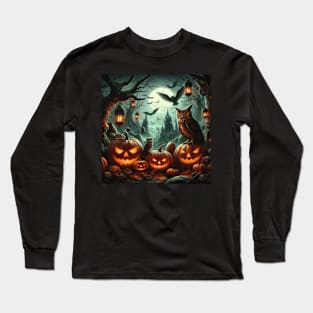 Spooky Halloween Forest Long Sleeve T-Shirt